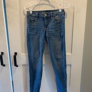 American Eagle Outfitters Women's Light Blue Skinny Jeans